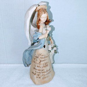 FOUNDATIONS By Karen Hahn Porcelain Angel Figurine  9" Tall